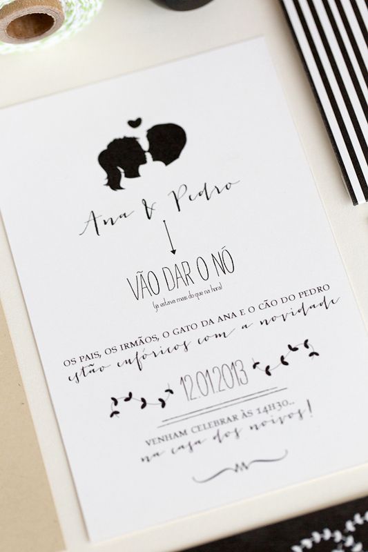 Mariage - Ana   Pedro's Modern Organic Wedding Invitations