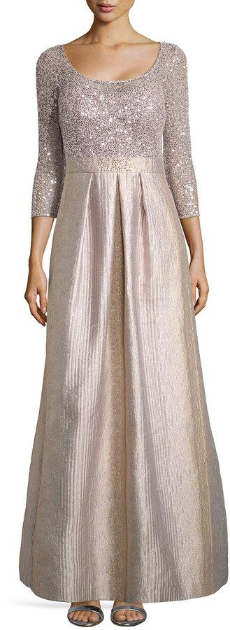 Wedding - Kay Unger New York Scoop-Neck Ball Gown with Sequined Bodice