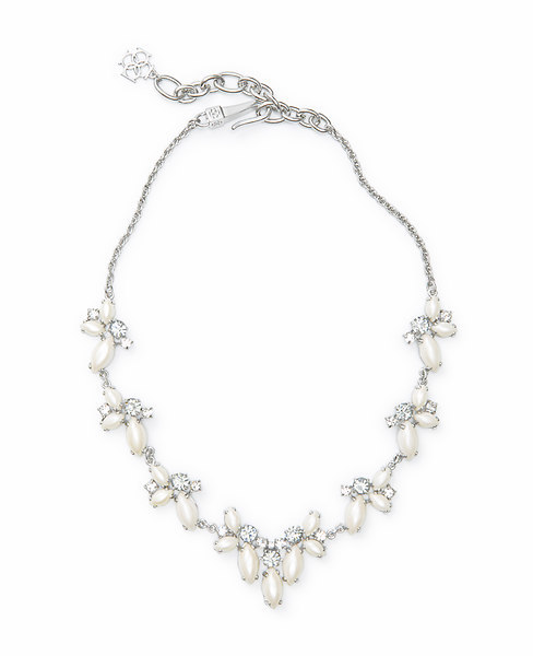 Hochzeit - Pearl and Stone Necklace