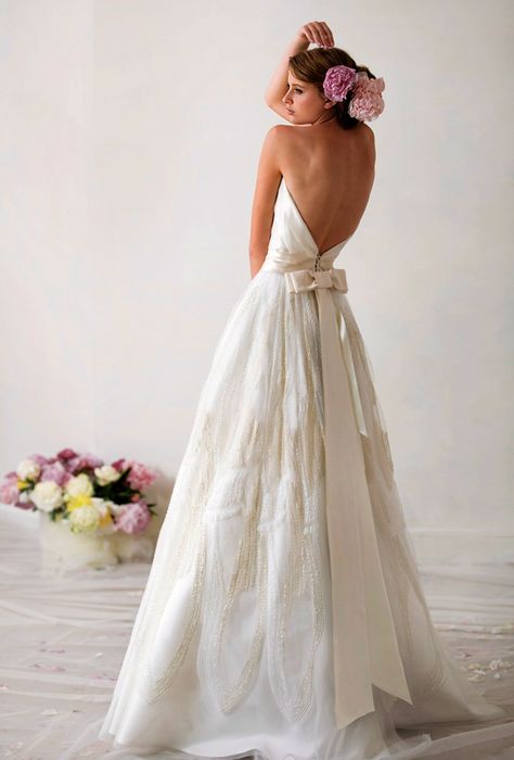 زفاف - Beautiful Bow-back Wedding Dress