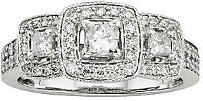 Wedding - FINE JEWELRY Certified 1 CT. T.W. Diamond 14K White Gold 3-Stone Bridal Ring