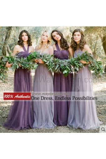 Свадьба - 2015 New Floor Length Infinity Wrapping Convertible Dress Empire Waist tulle Draped Bridesmaid Dress