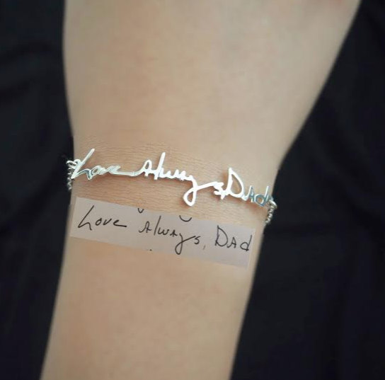 Mariage - SALE- Signature Bracelet- Handwriting/Keepsake Bracelet/Bridesmaid Gift/Valentines Gift