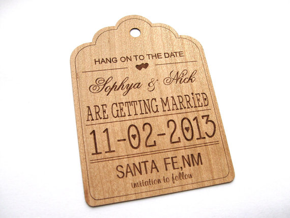 Wedding - Save the date wood card (50)  / Wooden Save the Date card / Rustic Save the Date , Wedding Save the Date- Wood Personalize