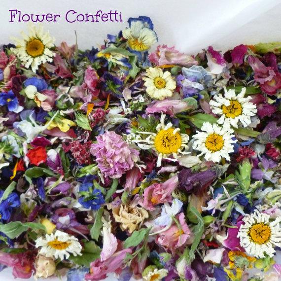 Hochzeit - Flower Petal Confetti, Dried Flowers, Wedding Decorations, Flower Petals, Pot Pourri, Aisle Decor, Table, Reception, Flower Girl, Real