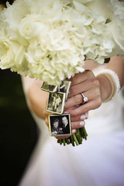 Mariage - 4 KITS to make your own Wedding Bouquet charms -Photo Pendants charms for family photo (includes everything you need including instructions)