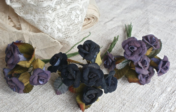 Wedding - Last in stock! Vintage Millinery Roses Blue Flowers Wedding Supplies. Something Old. Something Blue Fascinator & Bouquets