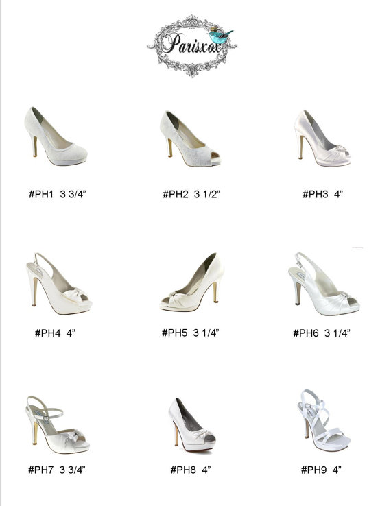 Hochzeit - Wedding Shoes - Platform - Custom Shoes - Choose Your Shoe - Choose From Over 100 Colors - Bespoke Wedding Shoes - Dyeable Shoes - Parisxox