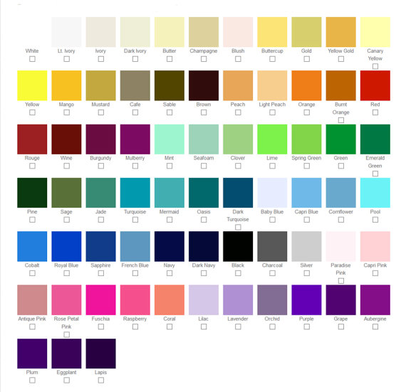 Wedding - Color Swatches For Custom Wedding Shoes & Accessories