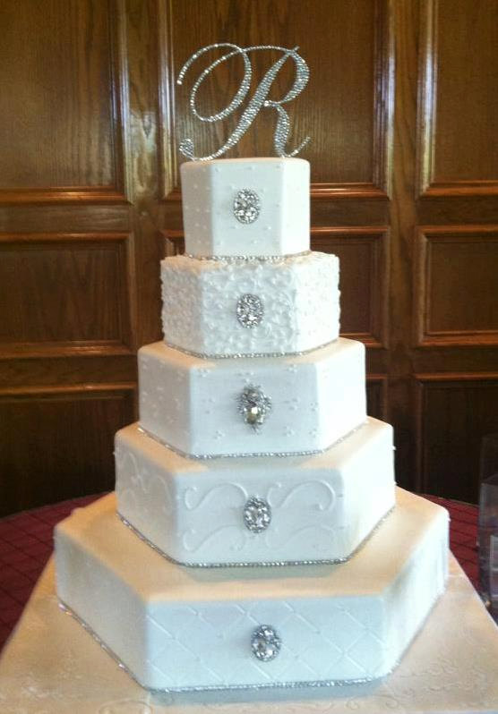 Monogram Wedding Cake Topper Crystal Initial Any Letter