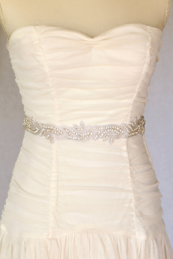 Wedding - Rhinestone bridal sash, wedding sash belt, bridal accessories, crystal belt sash