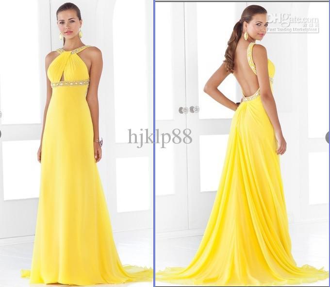 Свадьба - Best-selling Elegance!2013 New Sexy Open Back Beaded Bands Evening Dresses Party Dresses Prom Dress Online with $84.09/Piece on Hjklp88's Store 