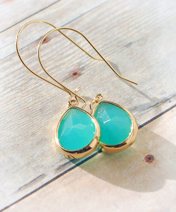 Свадьба - Turquoise Jewelry FREE SHIPPING Drop Earrings Dangle Earrings Bridesmaid Gift Bridal Gift Set Wedding Bridal Jewelry Mothers Day