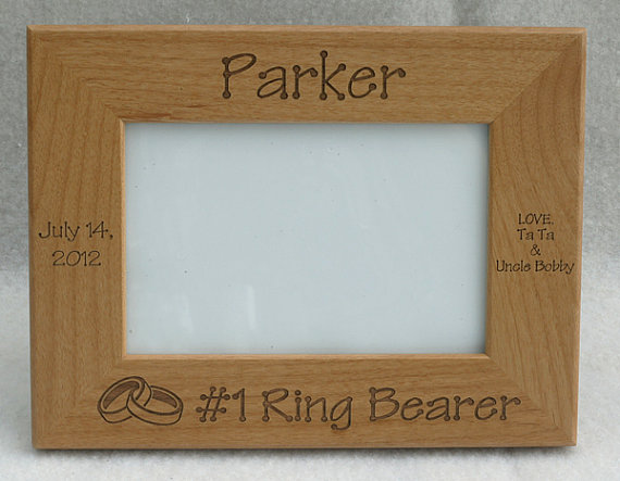 Wedding - Personalized Ring Bearer Picture Frame 5 x 7