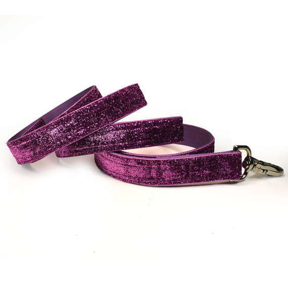 Wedding - lilac sparkle leash (1 inch)