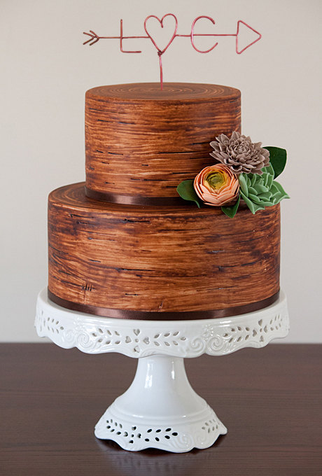 زفاف - Wedding Cake Topper - Wire Cake Topper - Arrow & Initials Cake Topper - Personalized Cake Topper - Rustic Chic - Name Cake Topper
