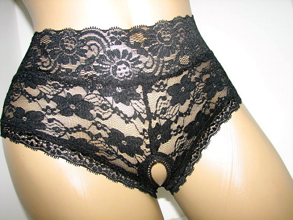 Mariage - Not for the Shy Sexy Crotchless Lace Boy Shorts Panties Size XLarge XL