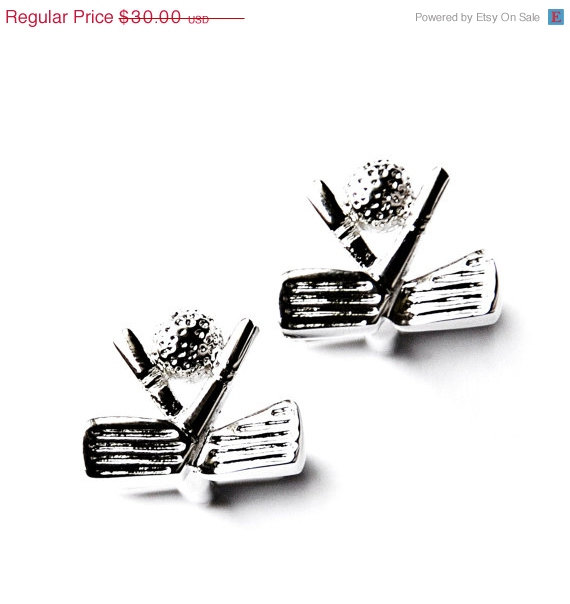 Wedding - On Sale & Free Shipping Golf Clubs Cufflinks - Groomsmen Gift - Men's Jewelry - Gift Box Included