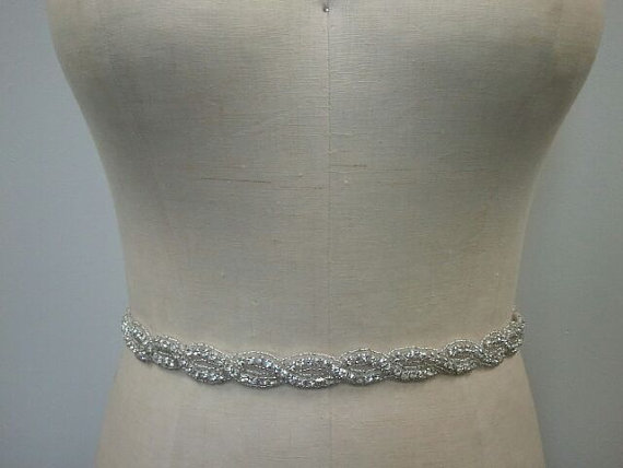 زفاف - SALE - Wedding Belt, Bridal Belt, Sash Belt, Bridesmaid Belt, Crystal Rhinestone - Style B127