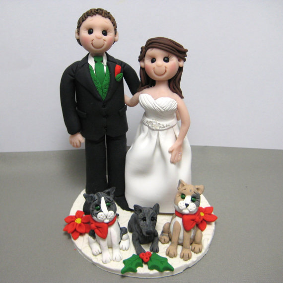 Wedding - DEPOSIT for Custom made Polymer Clay Wedding Cake Topper