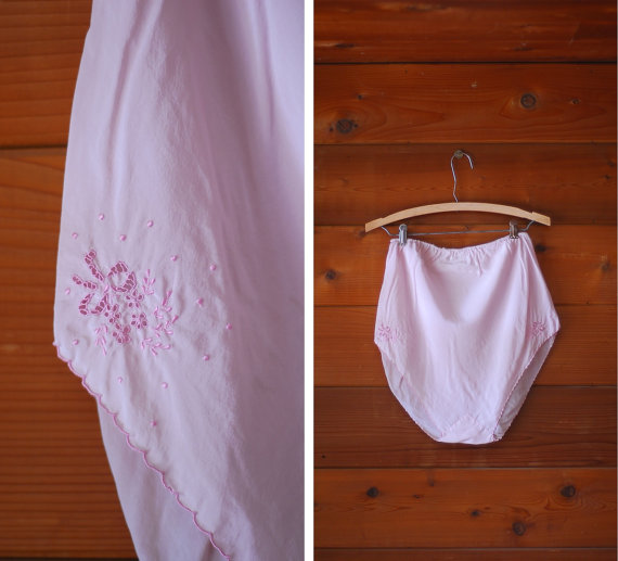 زفاف - 1930s lingerie / 30s lavender silk tap pants / size small medium