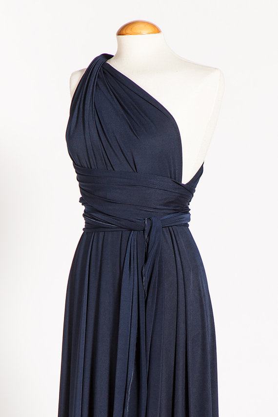 زفاف - Bridesmaid Dress Infinity Navy Blue dress, Ready to ship Infinity Navy Blue bridesmaid dress, Party Convertible Gown, Infinity Dress
