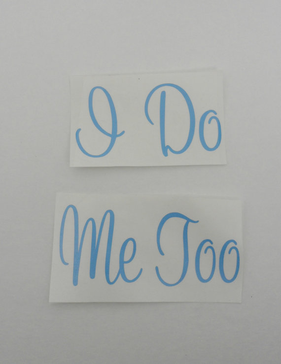 زفاف - I Do/Me too Shoe Sticker Something Blue "I Do" Wedding Shoe Sticker