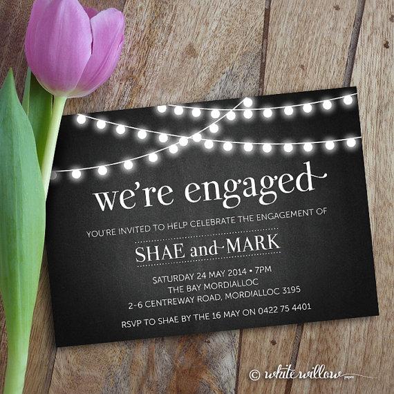 Hochzeit - Engagement Party Invitation, Engagement Party Invite, Engagement Dinner, DIY Printable