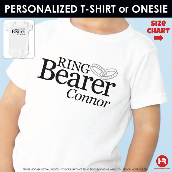 Свадьба - Ring Bearer Shirt or Bodysuit - Personalized Wedding Shirt