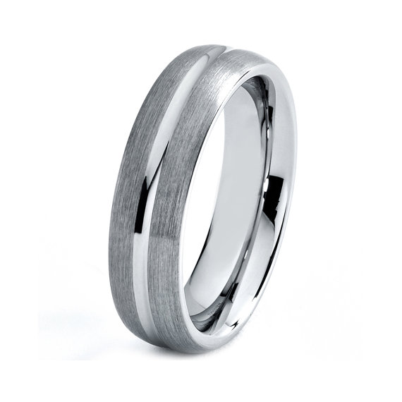 Titanium engagement and wedding rings