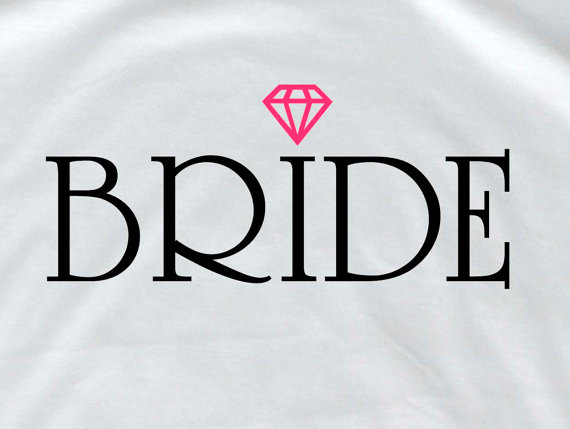 Mariage - Bride shirt groom t shirt bride entourage groomsmen gift  bride to be bride gift bride for bride groom gift from bride bridesmaid