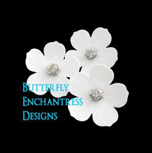 Hochzeit - Bridal Hair Flowers, Beach Wedding Hair Accessories - 3  Aspen Blossom Bobby Pins - White Ivory Red Blue Purple and Many Other Colors