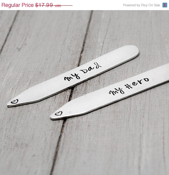 Mariage - Personalized Collar Stays, Personalize Gift Idea, Gifts for Dad,Engraved Collar Stay,Groomsmen Gift,Father of the Bride,Personalized Wedding