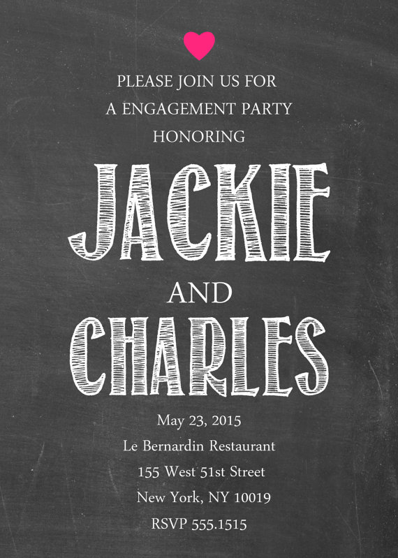 زفاف - Engagement Party Invitation, Chalkboard Engagement Invitations, Engagement Party Invitation, Wedding Invitation
