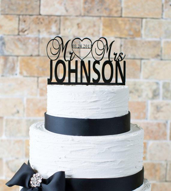Hochzeit - Wedding Cake Topper 6x3.5  (item number 10047)