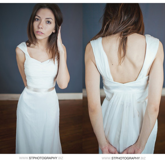 زفاف - Meredith Dress-custom wedding gown-Sweetheart wide straps slim A-line floor length