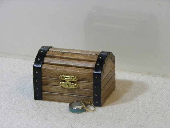Wedding - Zelda Wood Treasure Chest for Graduations Proposals Wedding Anniversary any Ceremony can be Personalized See 5 Photos 3.5" Length
