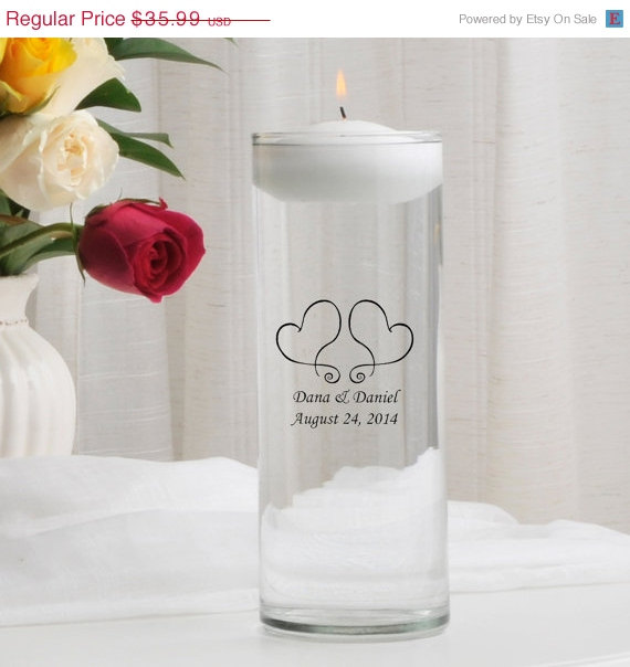 Mariage - Floating Wedding Candles - Personalized Unity Candle - Floating Candle_376