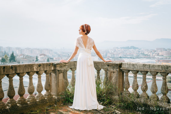 زفاف - Romantic wedding dress, ivory lace dress, bridal gown, white lace gown, Marriage, Ceremony, Infinity Lace dresses, Lace maxi dress, wedding