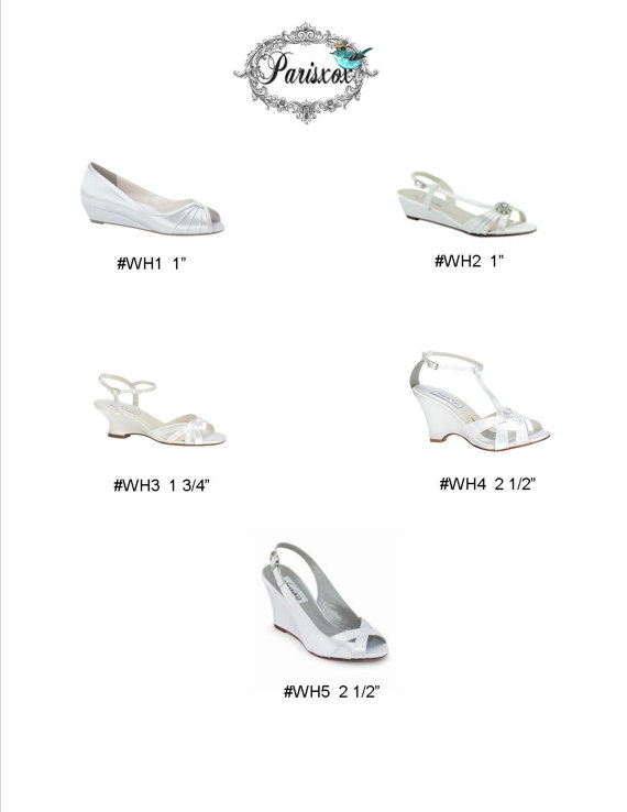 Hochzeit - Wedge Wedding Shoes- Choose Your Shoe Style - Choose From Over 100 Shoe Colors - Custom Wedding Wedge - Great For Outdoor Weddings Parisxox