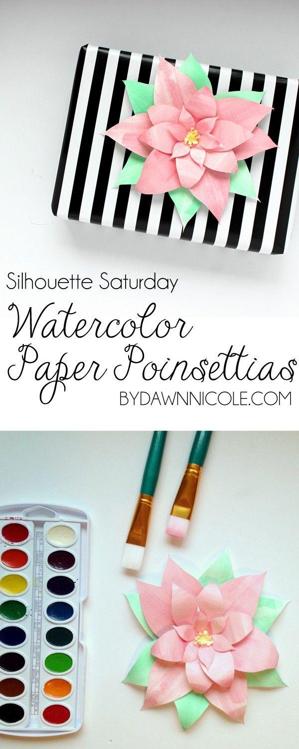 زفاف - Watercolor Paper Poinsettias