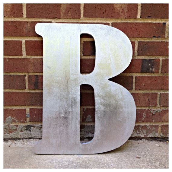 Hochzeit - Giant Painted/Stained Letters Customize to Match Your Wedding Guestbook Alternative