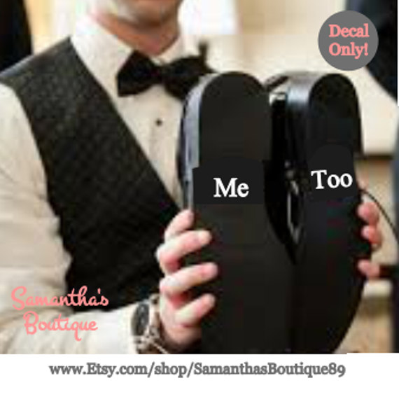 Hochzeit - Me Too Mens Wedding Shoe Decals