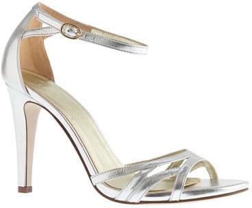 Wedding - Metallic leather high-heel sandals