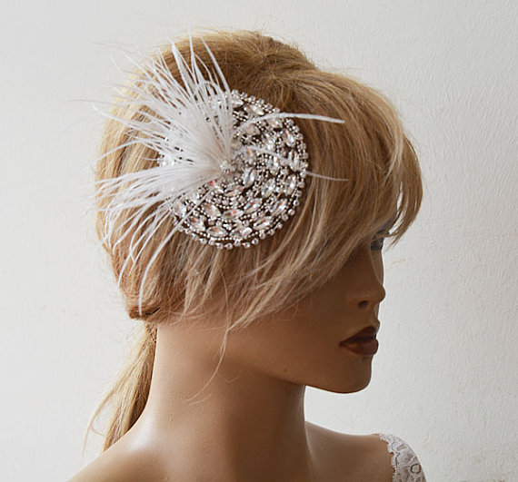 Mariage - Wedding hair Accessory, Rhinestone Bridal Cap, Bridal Hair Accessories, Wedding Cap, Wedding Hair Comb