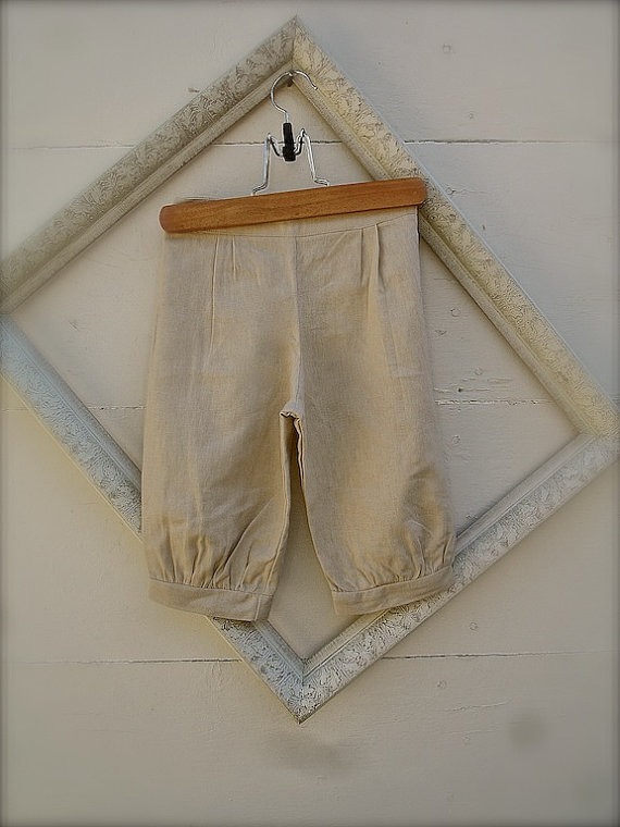 Mariage - size 1-3 or  4-6 years linen beige tan KNICKER PANTS,  linen beige knickers for little boys,  linen pants for boys, ring bearer