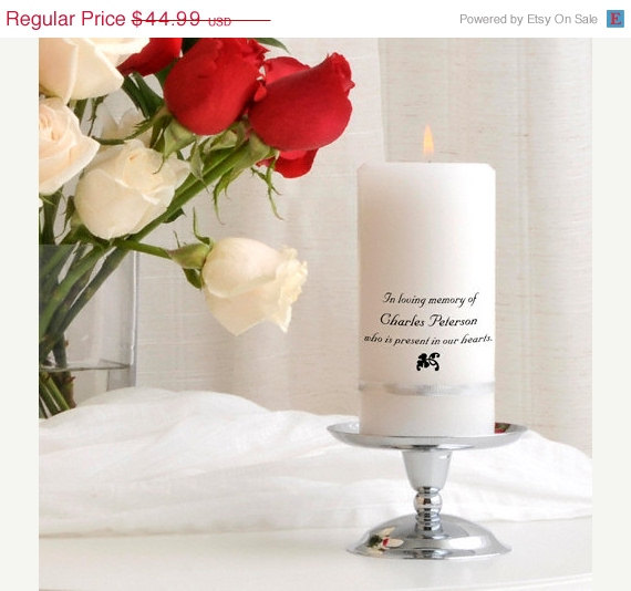 Hochzeit - Memorial Candle - Personalized Wedding Memorial Candle Set_314