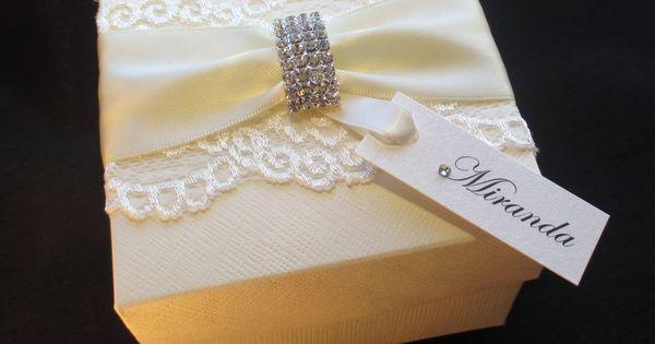 Wedding - Elegant Diamante Buckle. Decorated Gift Box. Bespoke