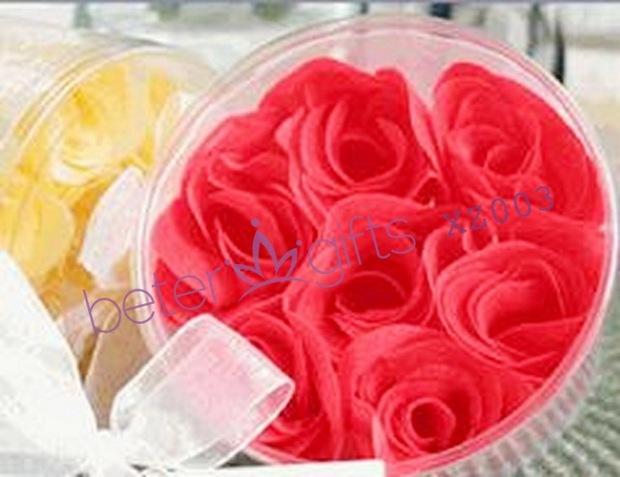Wedding - Asian Party Rose Petals Round Box Wedding Favors XZ003