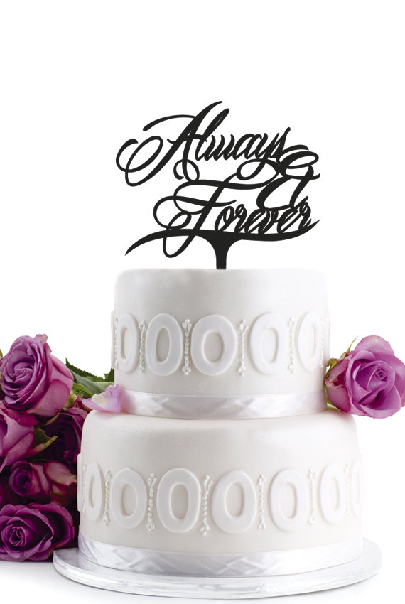 Wedding - Wedding Cake Topper - Wedding Decoration - Cake Decor - Monogram Cake Topper - For Love - Anniversary Cake Topper - Birthday Cake Topper